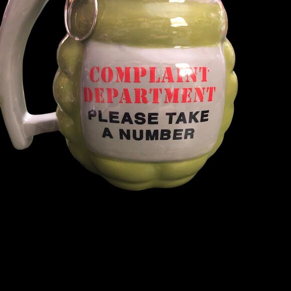 Funny Graphic Grenade Shaped Drinking Cup, Comical Beverage Mug, Military, Manly - Picture 2 of 8